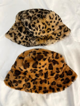 Load image into Gallery viewer, Leopard-Fuzz Bucket Hat
